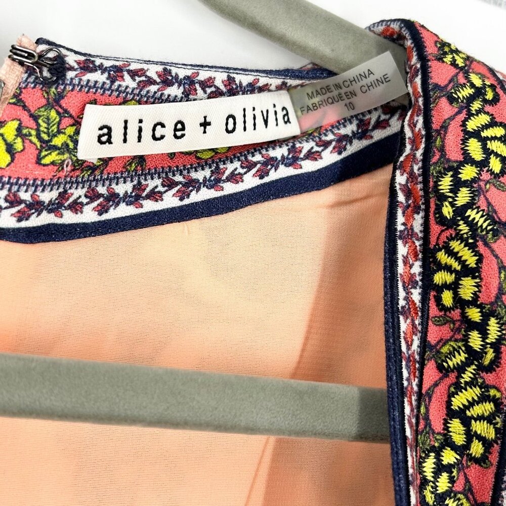 Alice + Olivia Lena Embroidered Floral Kimono Maxi Dress - Picture 9 of 11
